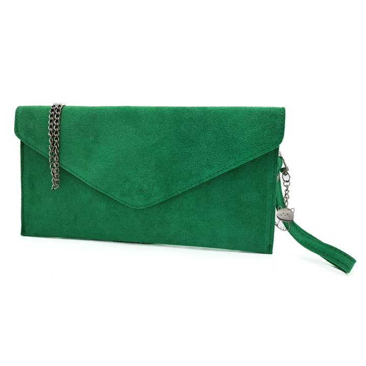 Ellas Trading - Wholesale Clutch Bag - Women's - Italian Suede Envelope Clutch Messenger Handbag15