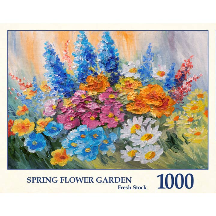Spring Flower Garden-1000 piece Jigsaw Puzzle for wholesale by Tau Puzzles