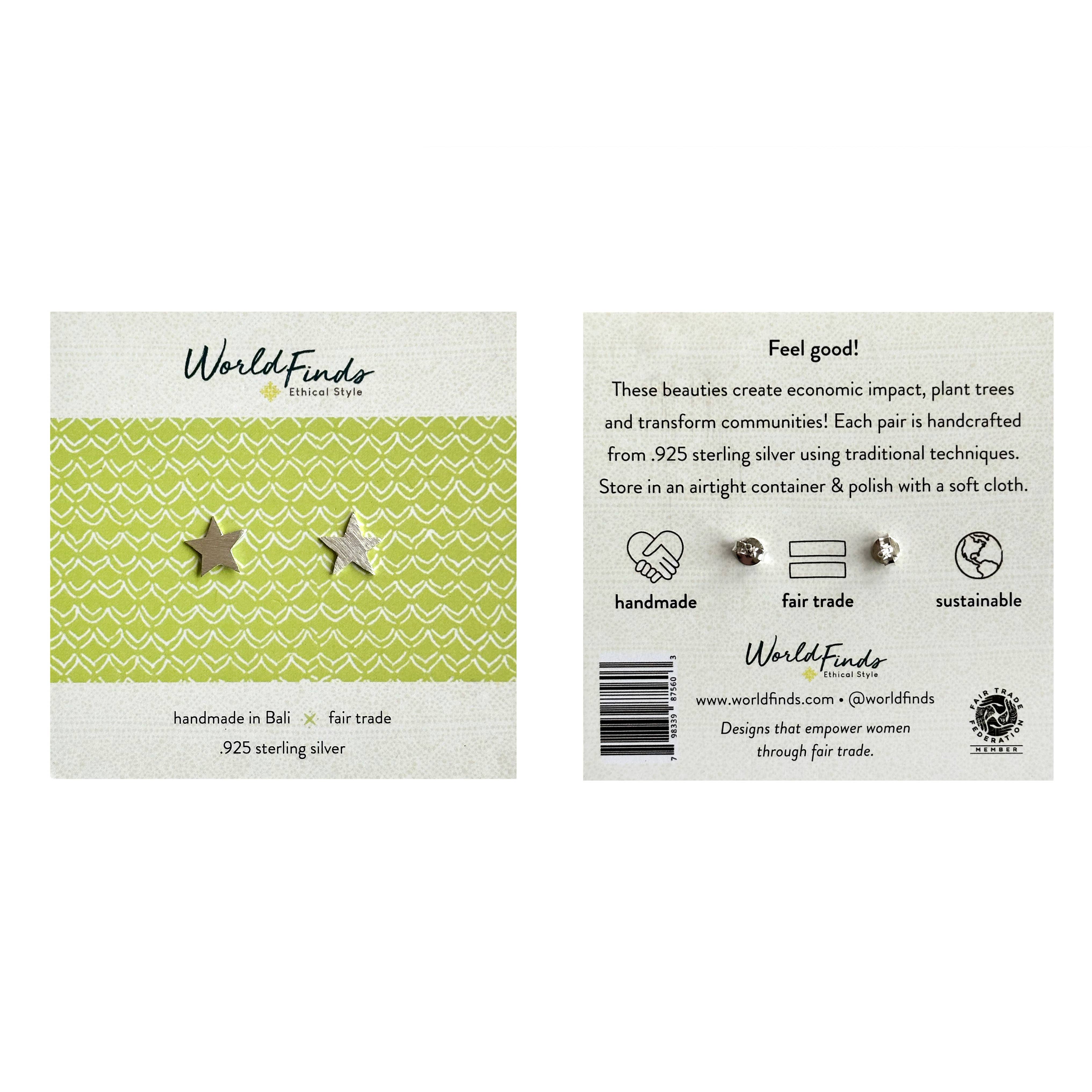 WorldFinds - Wholesale Stud/Post Earrings - Star Sterling Silver Posts4