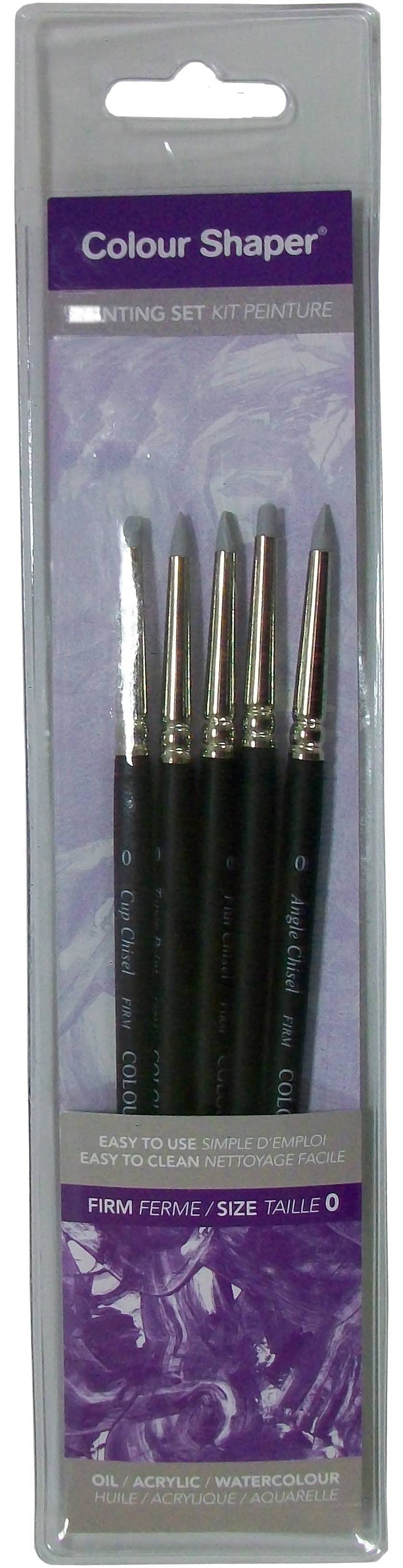 West Design Products - Vente Outil de bricolage - Ensemble de peinture Colour Shaper Firm, taille 0, lot de 5 pièces1