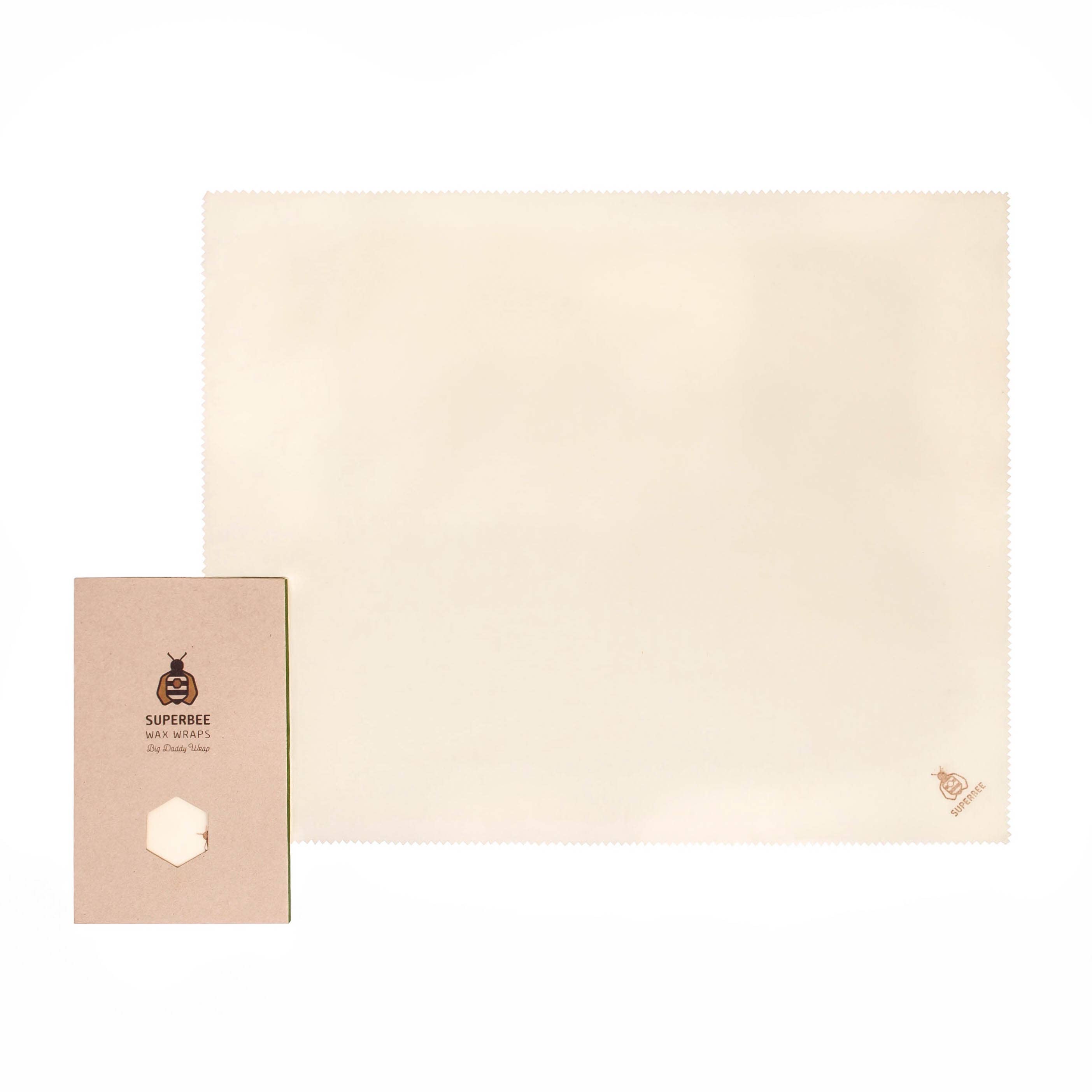 SuperBee - Eco Living Made Easy - Wholesale Zakje/kleedje voor voedsel - Herbruikbare broodverpakking met bijenwas XXL4