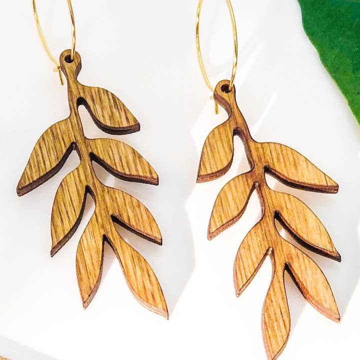 Hawaii Wood Earrings | MAILE for wholesale by lovelevel