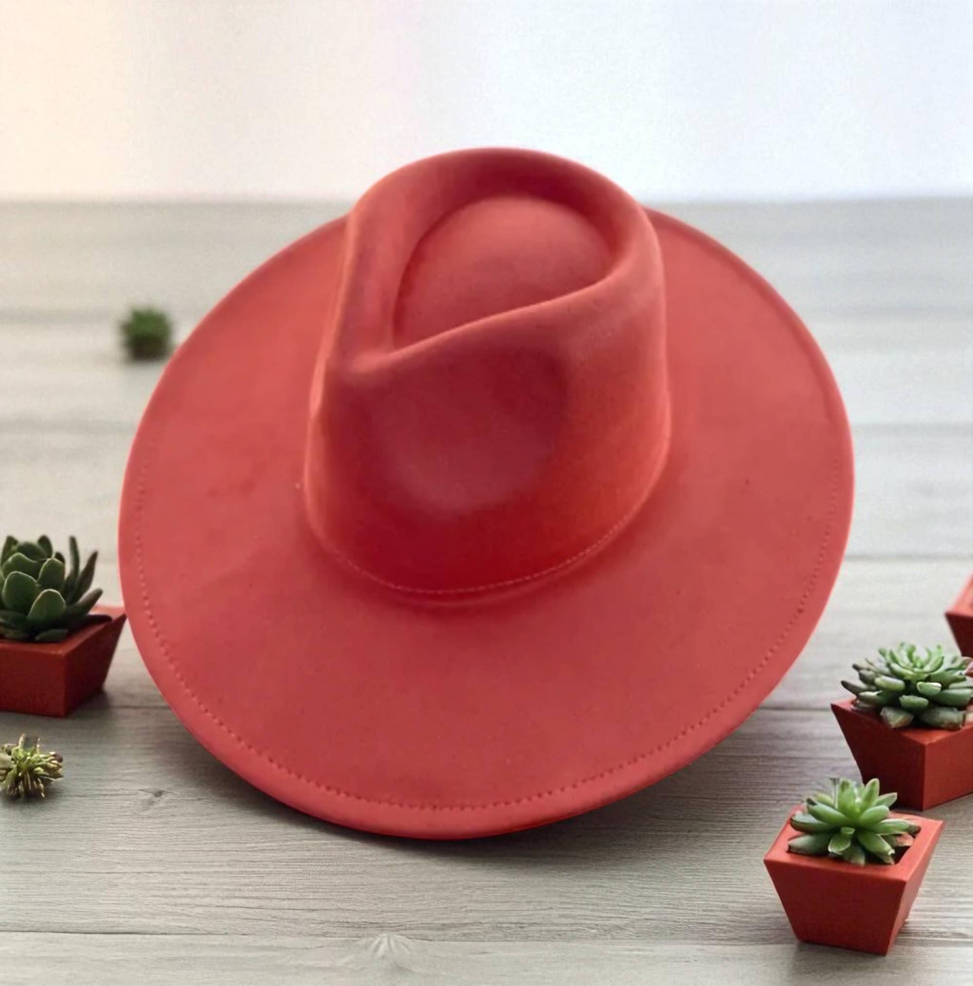 Bella Betty - Wholesale Fedora - Unisex - Vegan Suede Wide Brim Rancher Hat 7