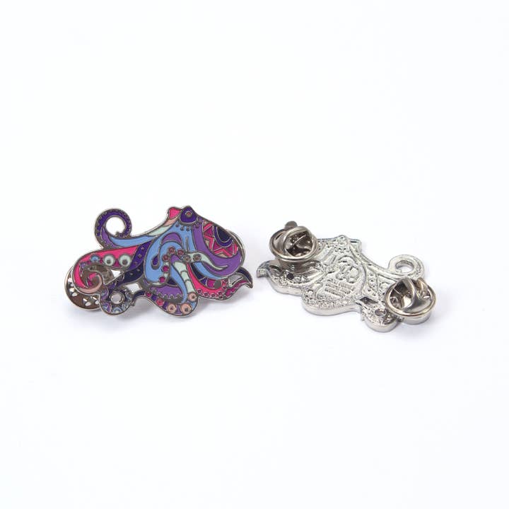 Awesome Pattern Studio - Wholesale Lapel pin/button - Enamel Pin - Mandala Octopus. Badge, Lapel Pin4