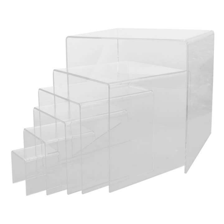 Suburban Sales - Wholesale Retailer Display Stand/Case - Nesting Acrylic Risers - Square