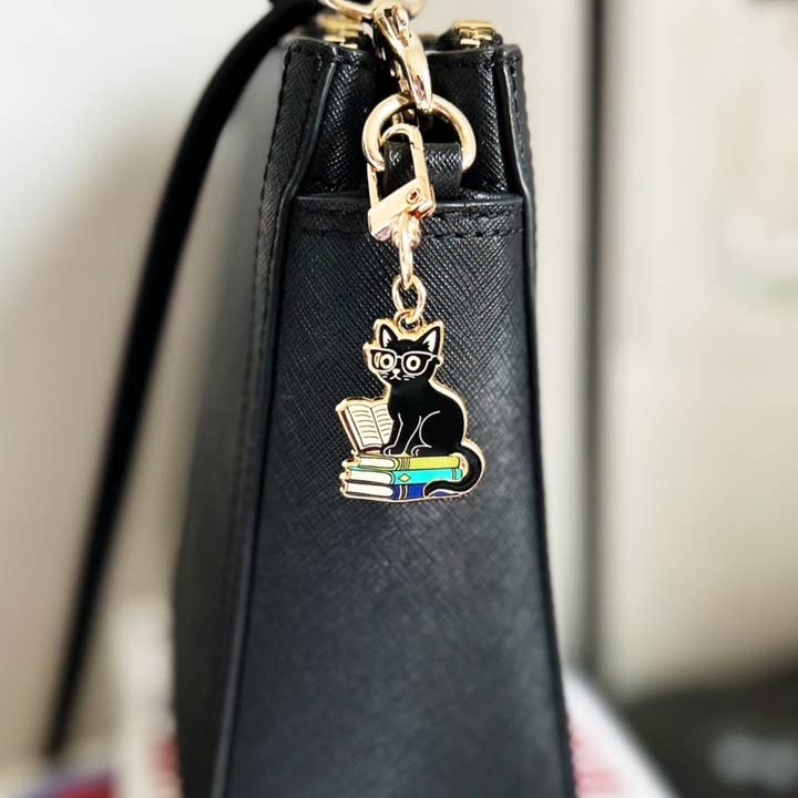 The Storyline Styles - Wholesale Keychain - Unisex - Black Cat Keychain, Halloween Charm, Gift for Book Lovers an2