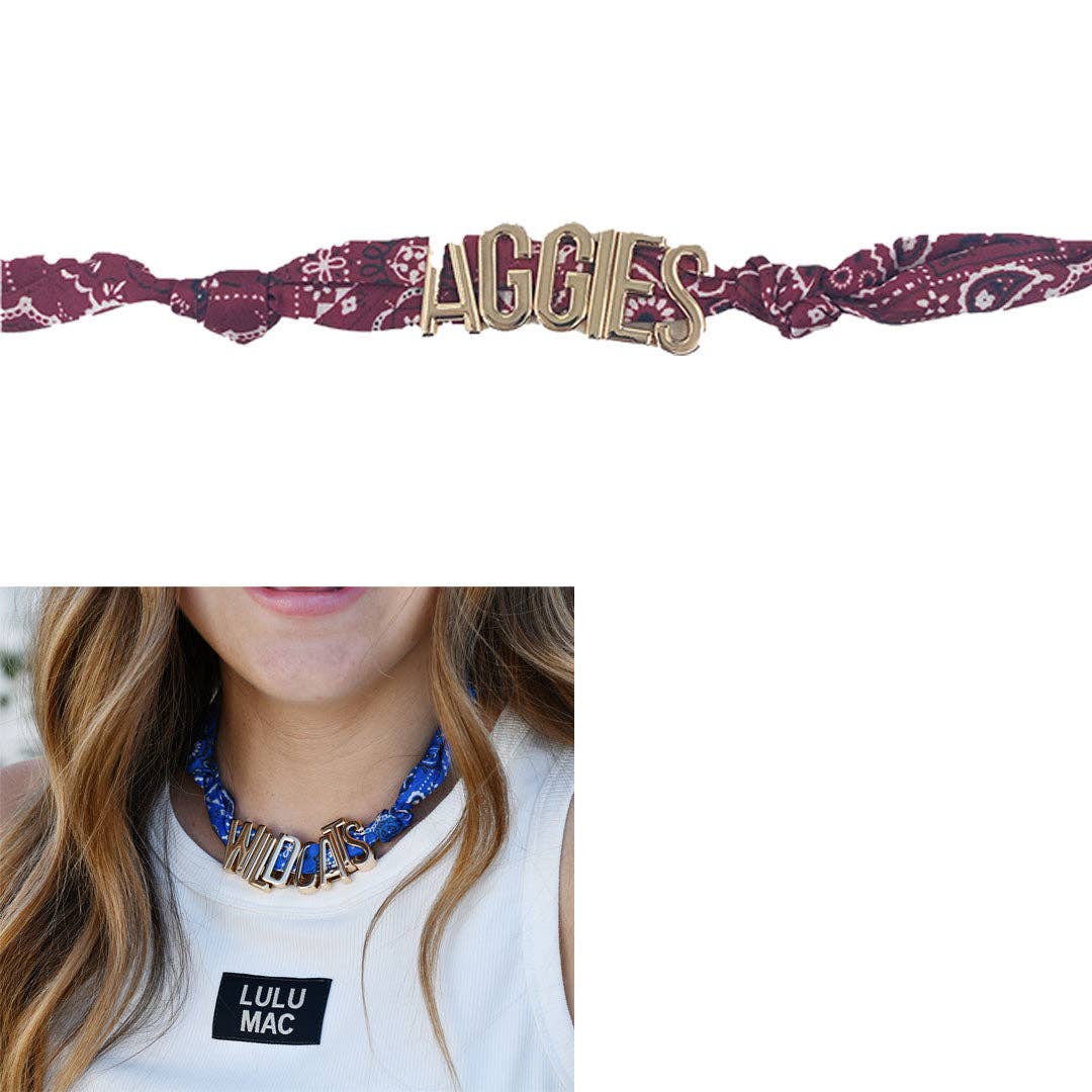 Girlie Girl Originals - Wholesale Pendant/Charm Necklace - TEAM CHARM NECKLACE-AGGIES0