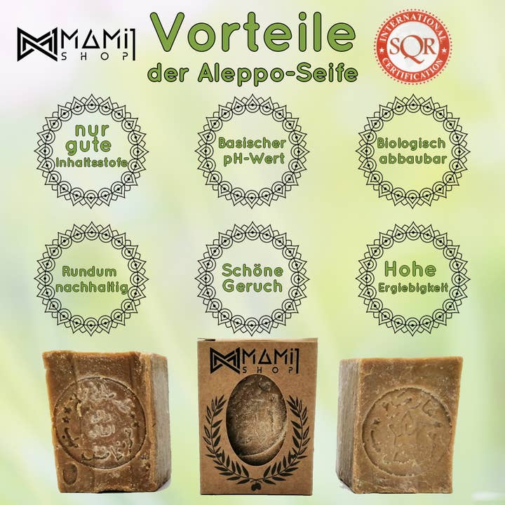 MaMi1Shop - Vendita all'ingrosso Saponette - Sapone di Aleppo MaMi 30 | Olio d'oliva | 30% Olio di alloro