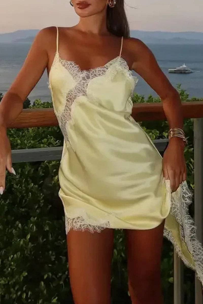 Mccolin - Wholesale Camisole - Women's - Lace-Trim Asymmetrical Cami Top2