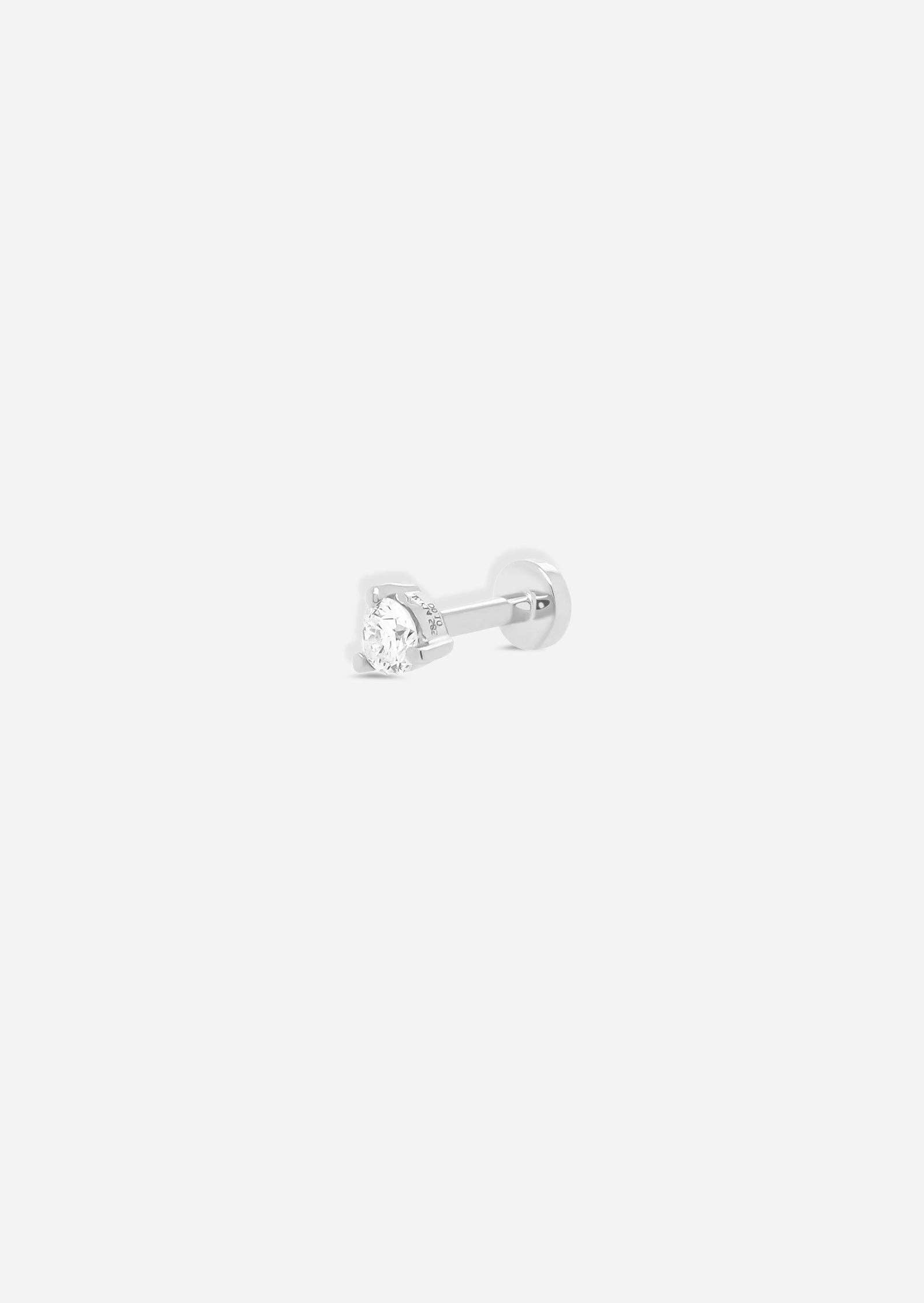 Porter Lyons - Wholesale Stud/Post Earrings - 3mm Round Diamond Threaded Flat Back Earring | Single3