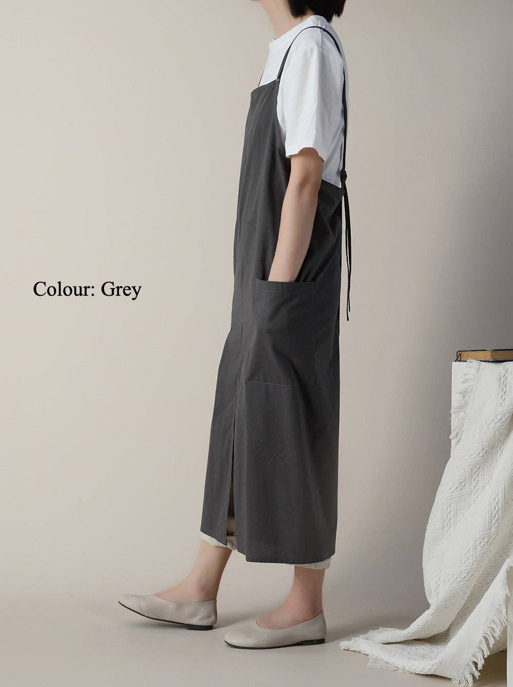 Gohobi （We cover U.S. import duties） - Wholesale Apron - Gohobi Korean Cotton-Linen Adjustable Apron6