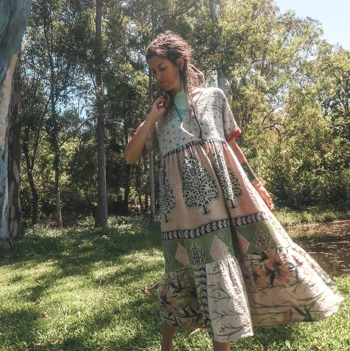 Renew Vintage - Wholesale Dress - Women's - Saheli Kantha Dress0