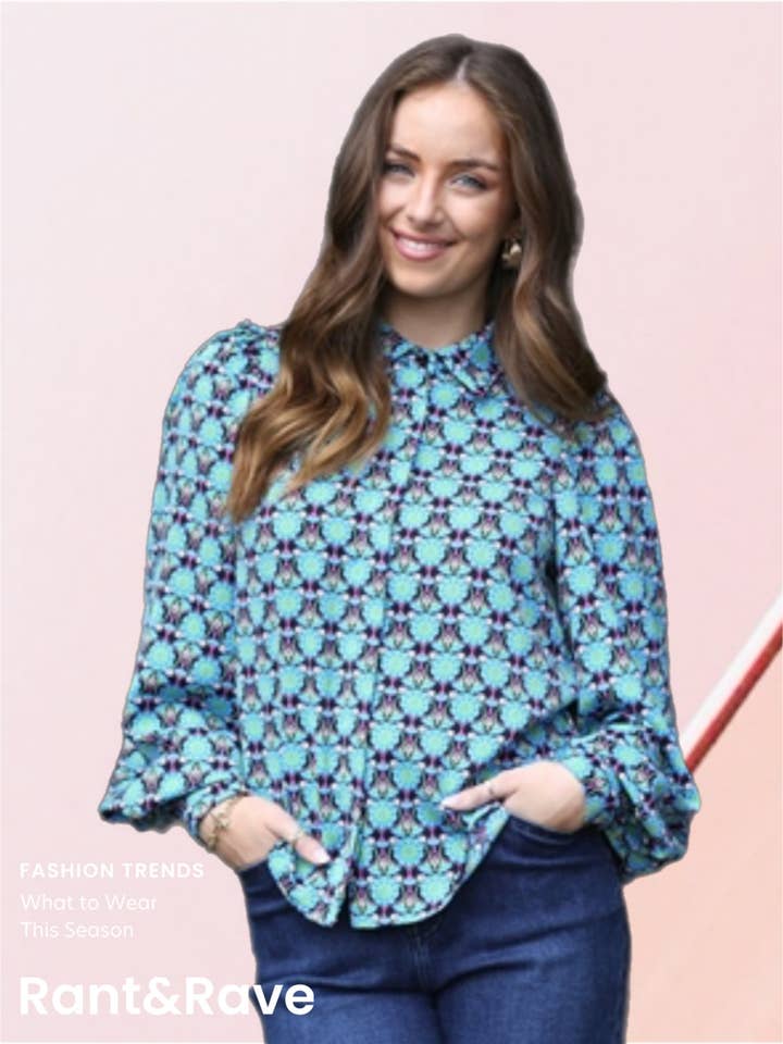 Caprice Shirt Blauw voor wholesale door Rant&Rave