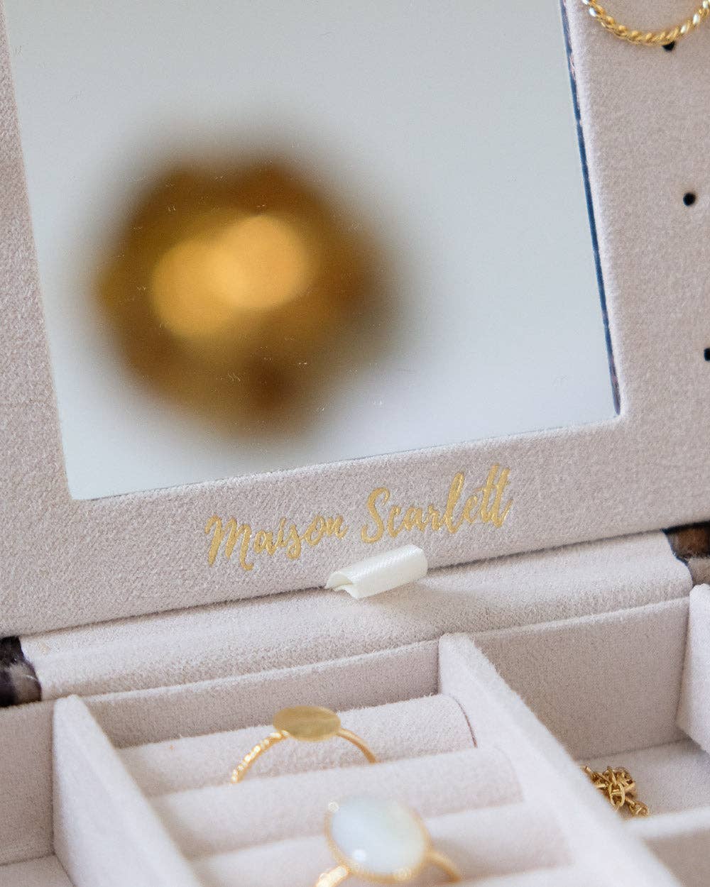 Brigitte leopard travel jewelry box for wholesale on Faire4