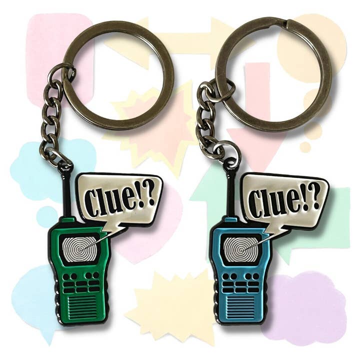 Walkie Talkie, Clue Soft Enamel Keyring, Escape Room Keyring for wholesale by Pincodes
