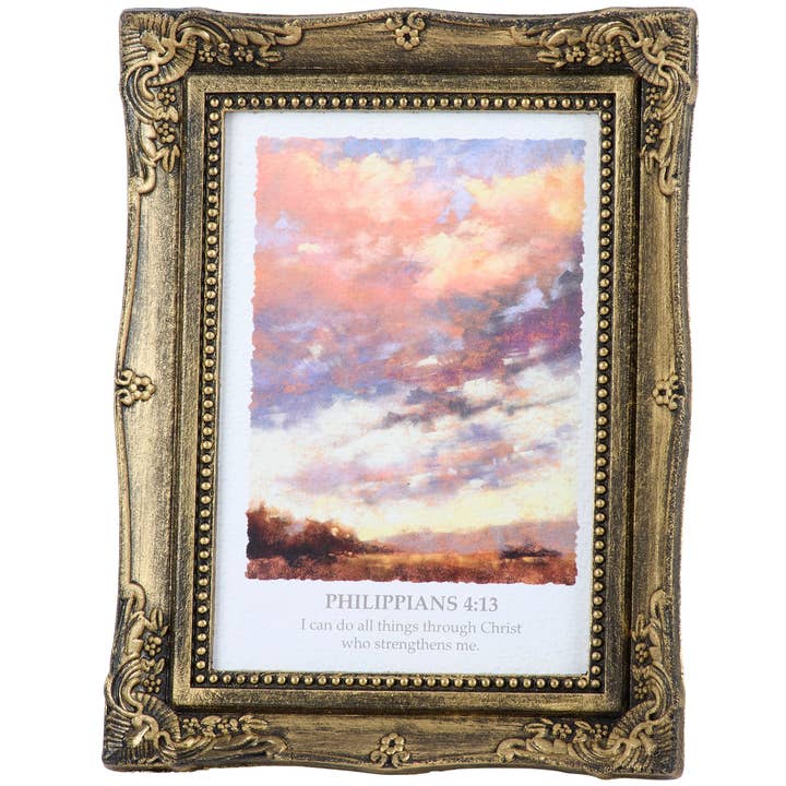 Through Christ Framed Art for wholesale by Primitives by Kathy