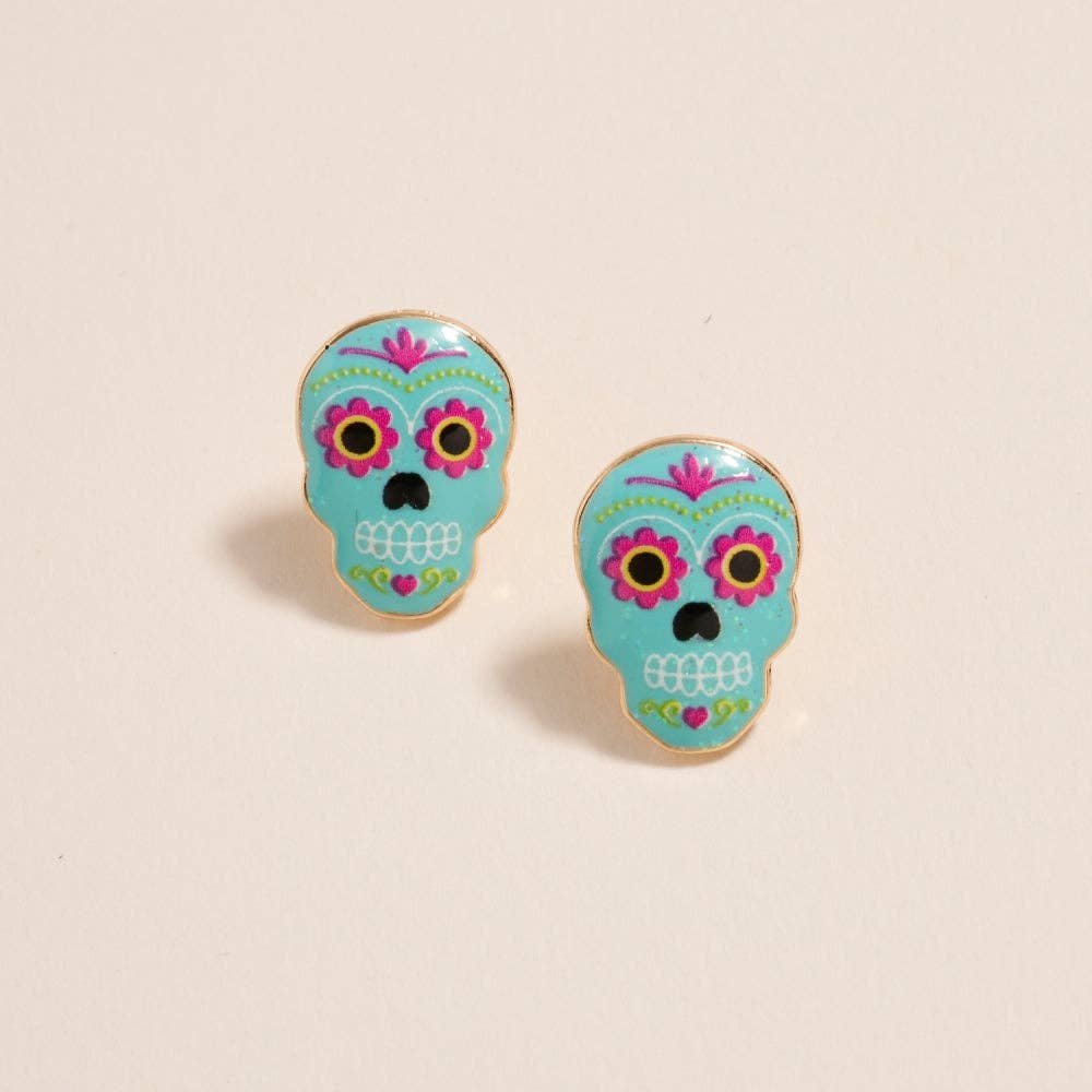 Designature New York - Wholesale Stud/Post Earrings - Sugar Skull Day of the Dead Post Earrings Jewelry4