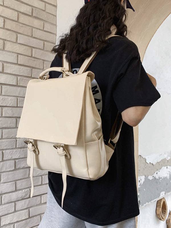 KK Bloom – Großhandel Rucksack – Damen – Einfacher einfarbiger Vintage-Rucksack6