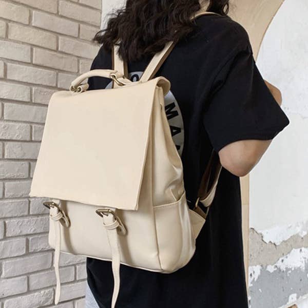 KK Bloom – Großhandel Rucksack – Damen – Einfacher einfarbiger Vintage-Rucksack6