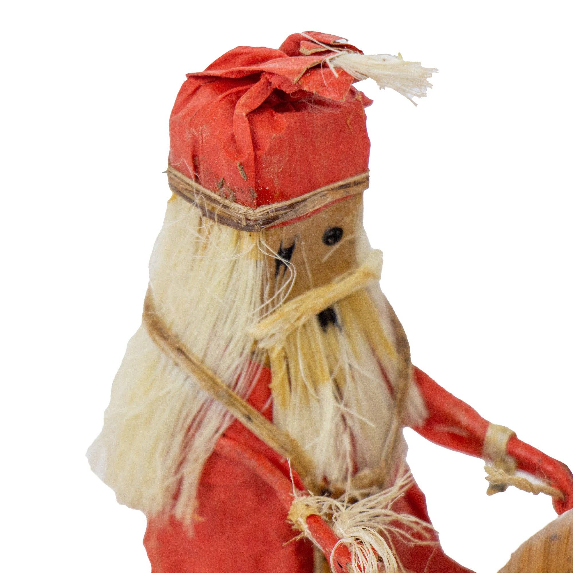 Global Crafts – Engroshandel Bordpynt – Sæt med tre banan Fiber Santa Riding på Safari Dyr- Li8