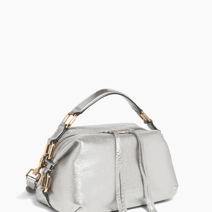 Silver Pebble Metallic Dumpling Convertible Handheld for wholesale on Faire1