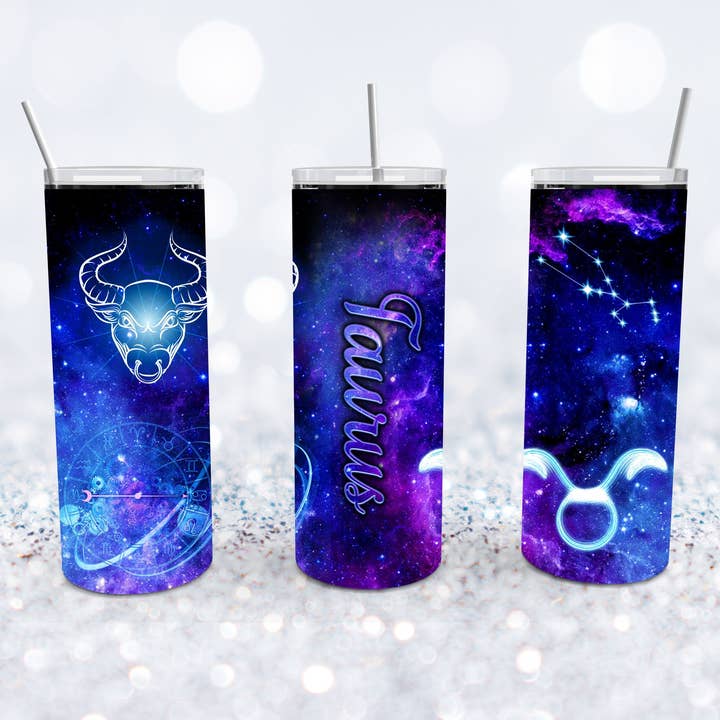 Taurus Starry Night Tumbler voor wholesale door Beyond Bayside