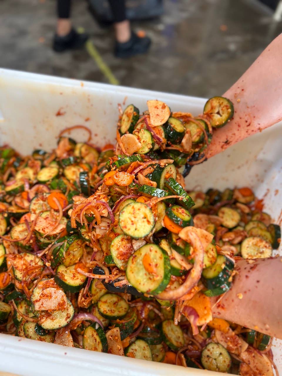 Pacific Pickle Works - Venta al por mayor Verduras encurtidas - Kimchi se encuentra con Pepinillo - Chips de Pepinillo Satisfacción de Seúl3