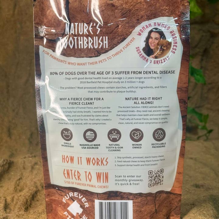 Furever Fierce (formerly Furever Primal) - Wholesale Pet Treats - Dog - Chicken Feet Bag of 6 Dog Chews - Natural Single Ingredient