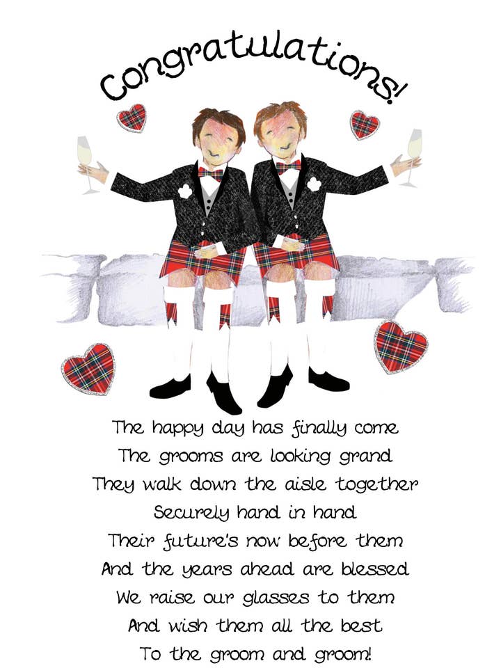 Wedding Groom & Groom Card WWWE71A for wholesale by Wee Wishes