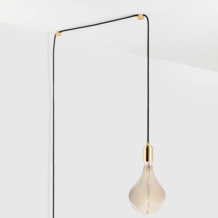 Voronoi II Plug-In Pendant in Brass for wholesale by Tala