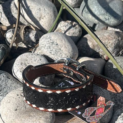 Western Hand Tooled Dog Collars for wholesale by Rafter T Ranch Company
