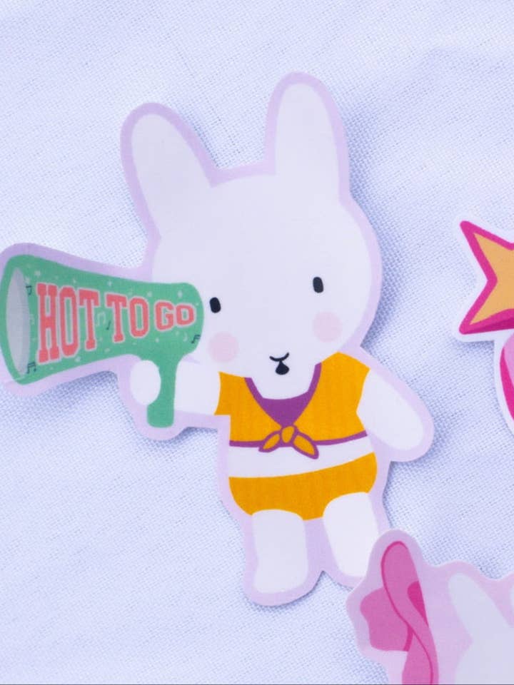 Clem the Bun is HOT TO GO! Sticker for wholesale by Clem & Co.