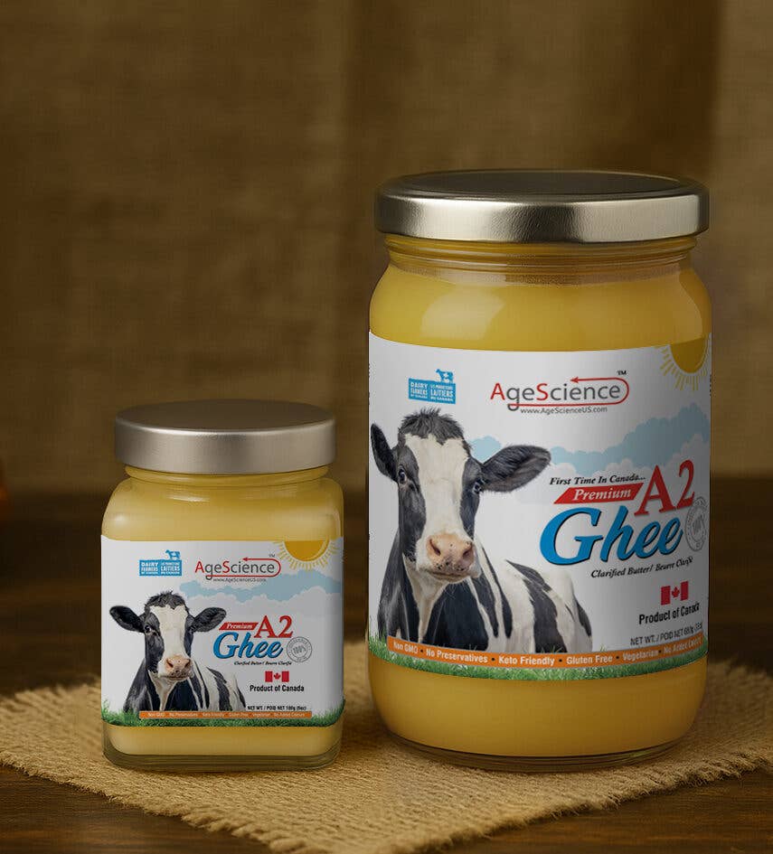 AgeScience - Wholesale Butter - AgeScience Canadian A2 Ghee – Clarified Butter, Lactose-Free3
