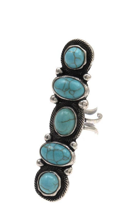 Andrea Bijoux – wholesale Cocktail/Statement Ring – RUND OVAL PÄRLA I LINJE MANSCHETTEN RING1