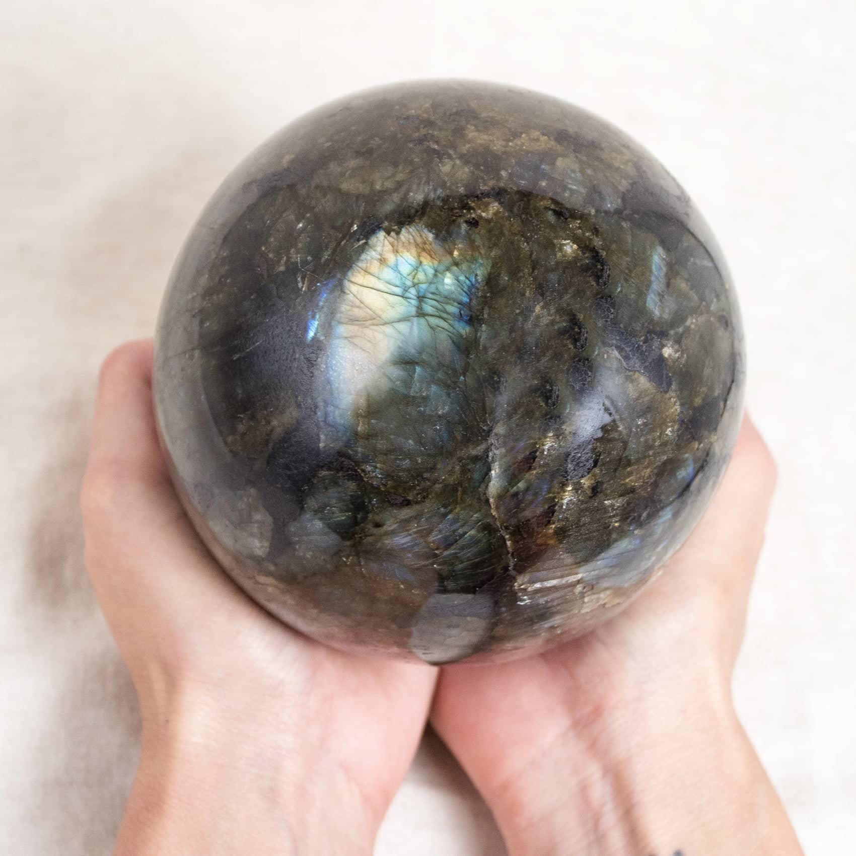 Tiny Rituals - Wholesale Spiritual Stone/Crystal - Labradorite Sphere - 1 of a Kind - Large - AAA Premium Quality13