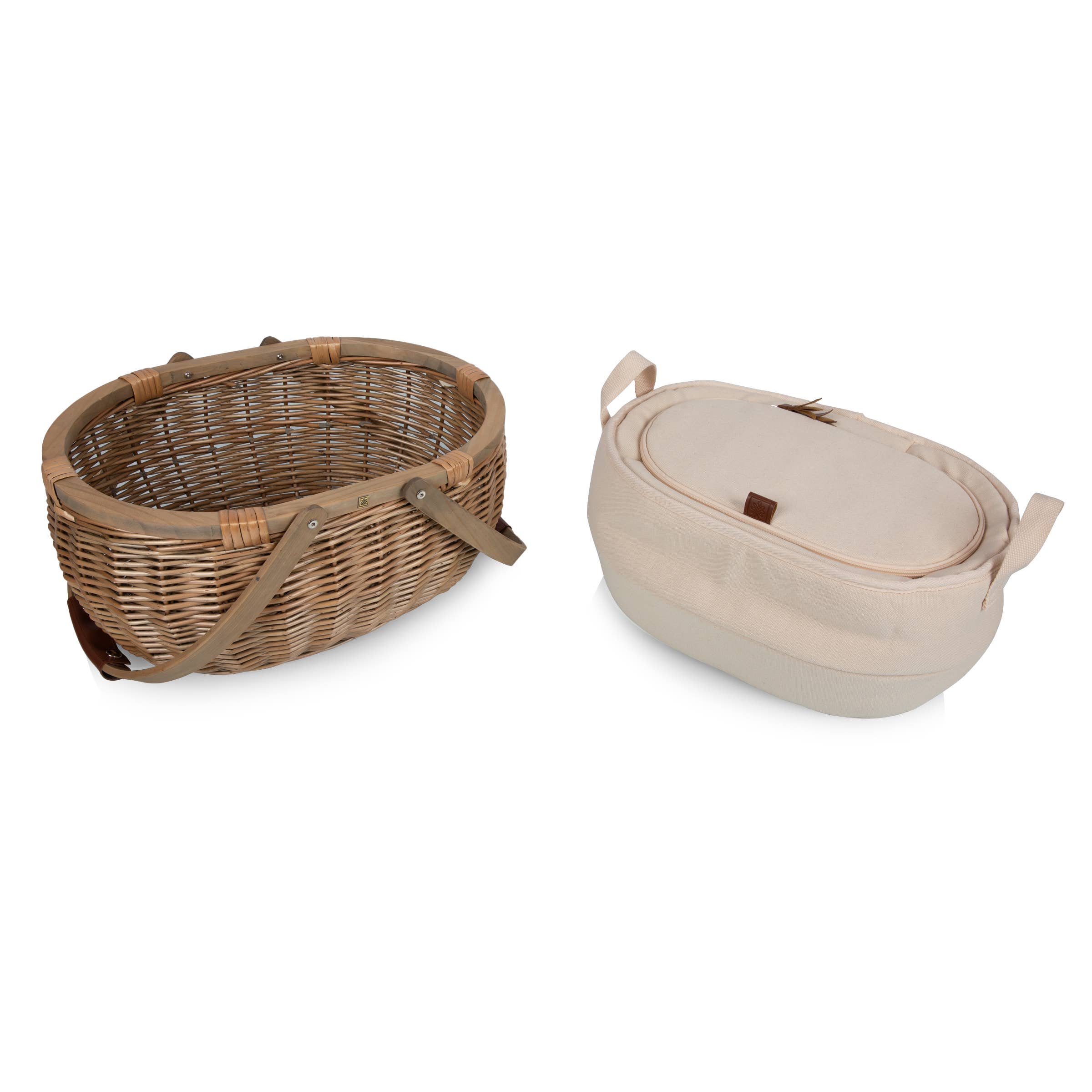 Beige Sequoia Picnic Basket for wholesale on Faire5