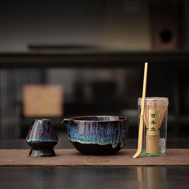 Gohobi Ceramic Matcha Set 037 Starry Sky for wholesale by Gohobi (We cover U.S. import duties)