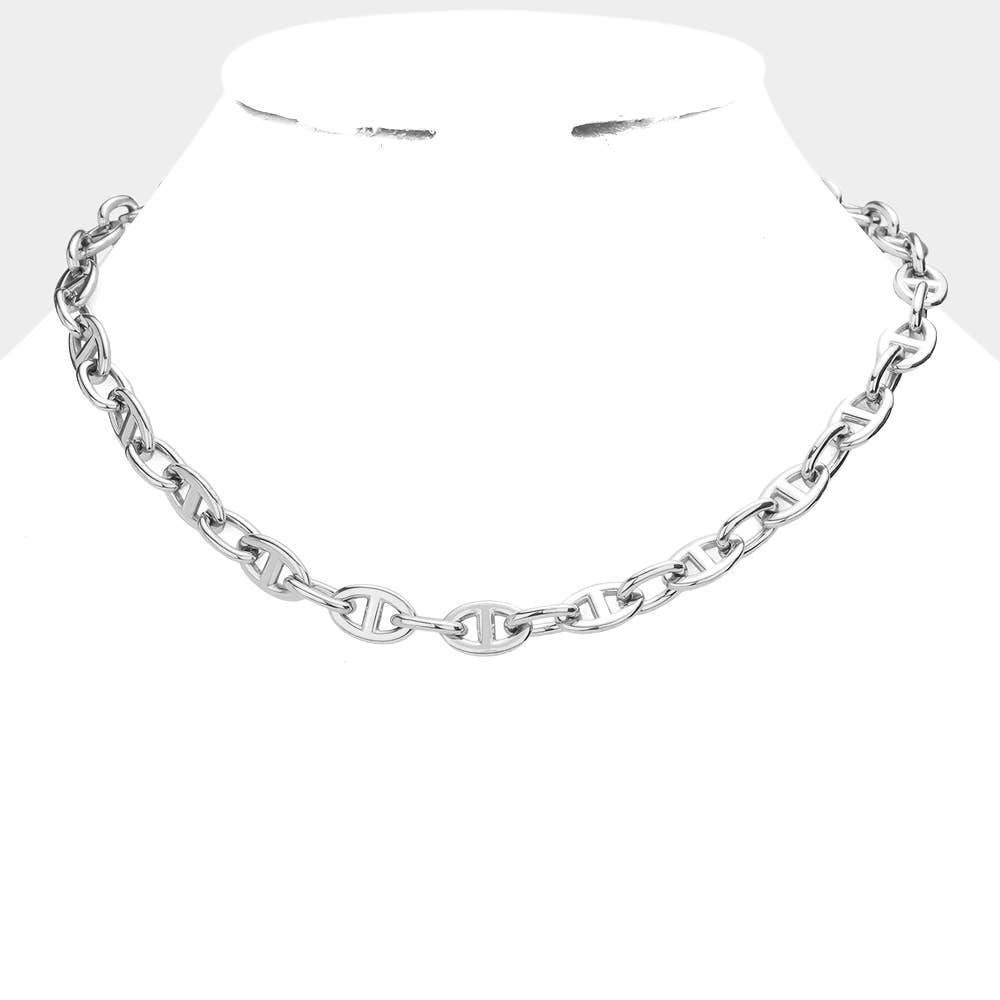 Sensibling Corp. - Vendita all'ingrosso Collane a catena e maglie - Collana artigianale premium in acciaio inossidabile placcato oro 18K3