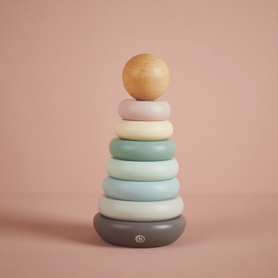 Bieco Spielwaren - Wholesale Wood Toy - Kids - Stacking Tower Rose FSC®1