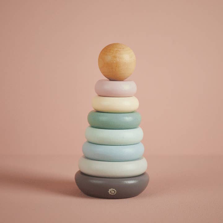 Bieco Spielwaren - Wholesale Wood Toy - Kids - Stacking Tower Rose FSC®1