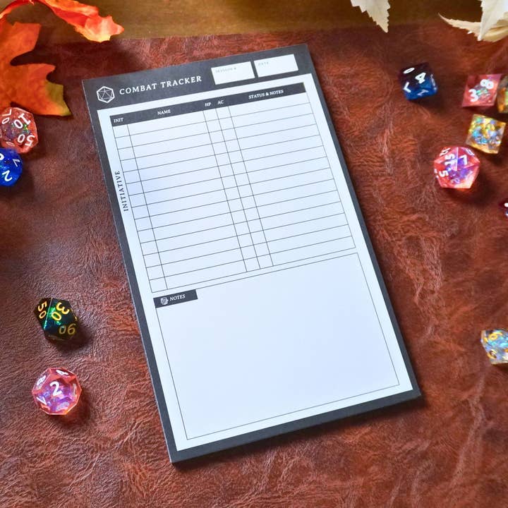 Minva Tabletop Design Co - Wholesale Notepad - Combat Tracker Initiative Notepad 5e Compatible0