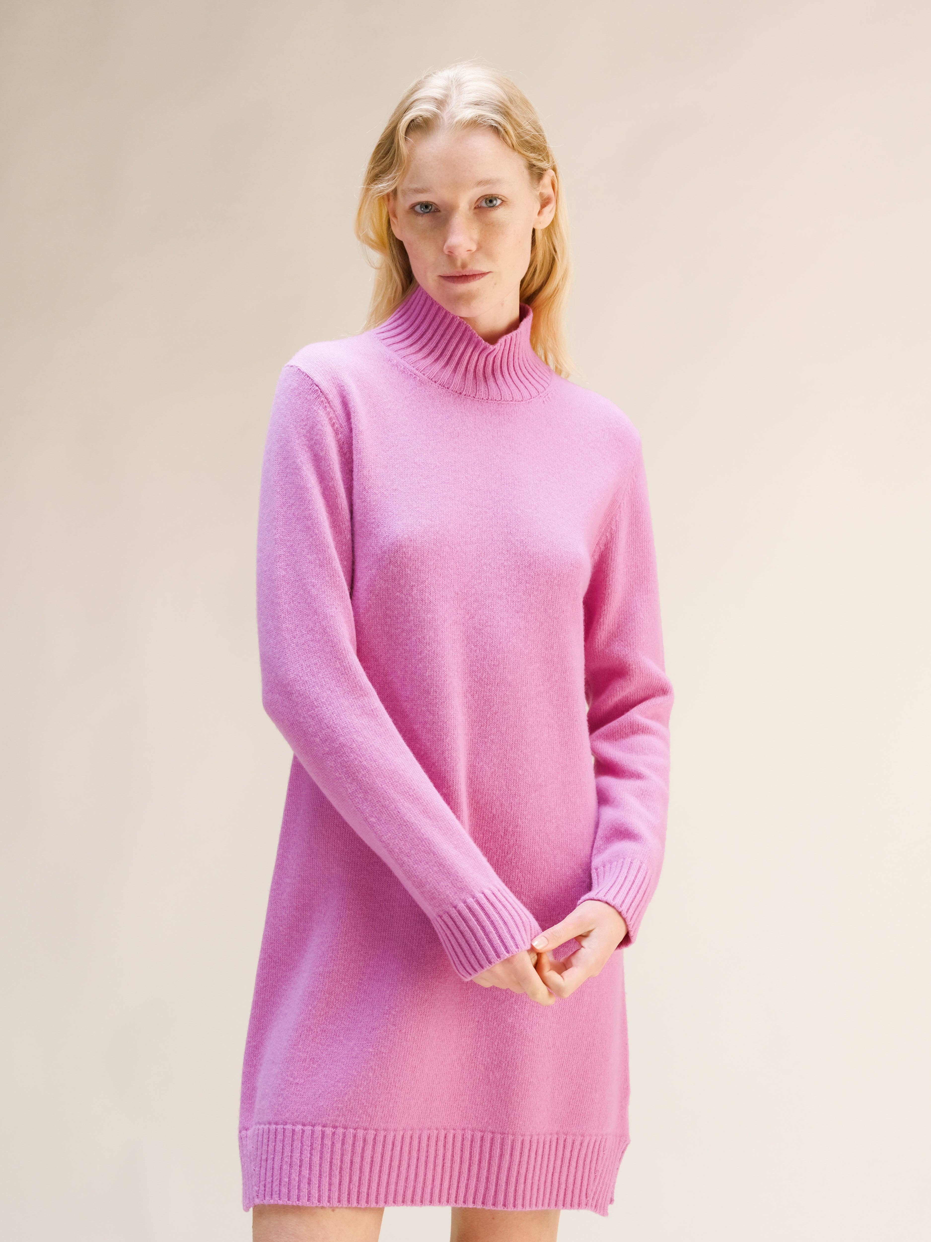 Lèmme - Wholesale Dress - Women's - Cashmere Mix High Neck Midi Dress11