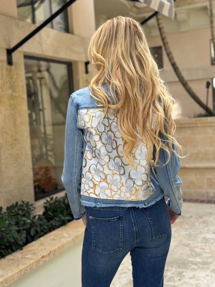 The Light Denim Jacket / White Lotus for wholesale by Stacy Bradley Design