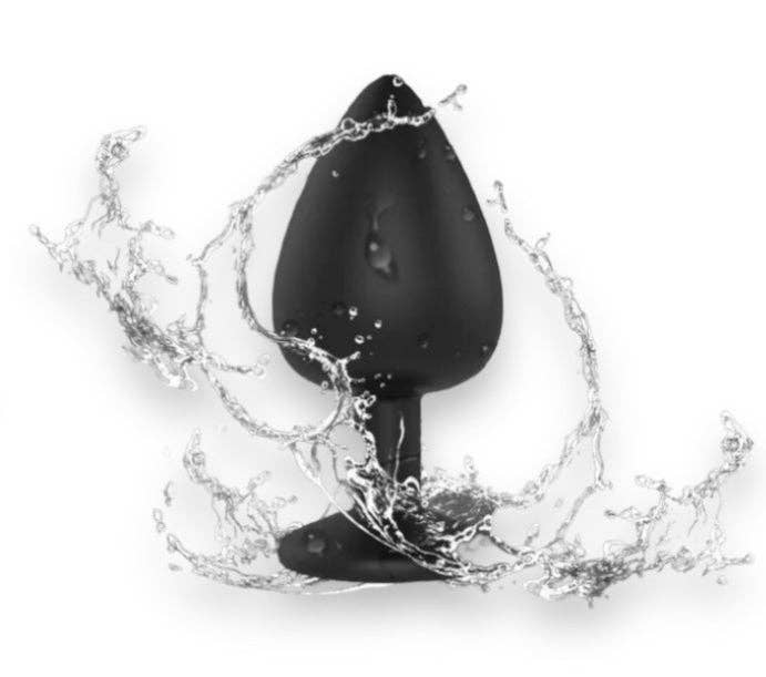 Kinky Pleasure - Wholesale Sex Toy - Power Escorts - BR135 - Diamond King - Silicone Butt Plug - Black - 6 Colors - 3 Sizes26