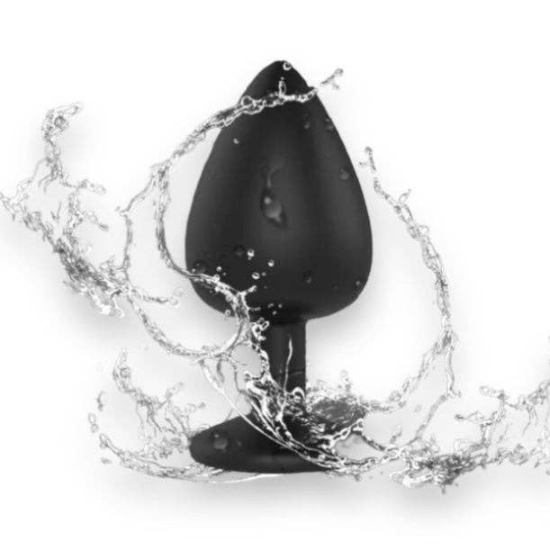 Kinky Pleasure - Wholesale Sex Toy - Power Escorts - BR135 - Diamond King - Silicone Butt Plug - Black - 6 Colors - 3 Sizes26