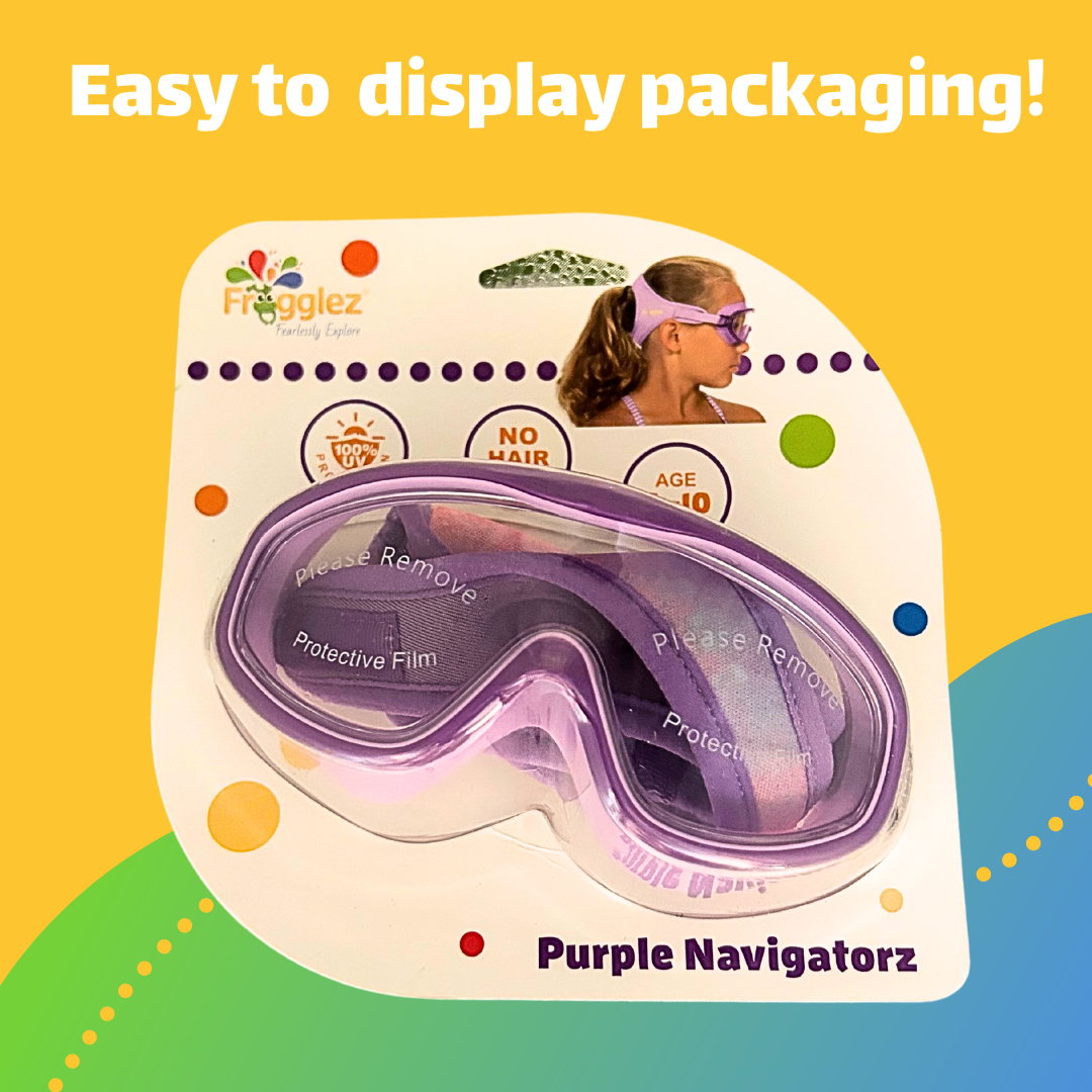 FROGGLEZ Swim Goggles - Wholesale Swim Goggles - Kids & Baby - Purple Navigatorz Swim Mask for Kids8