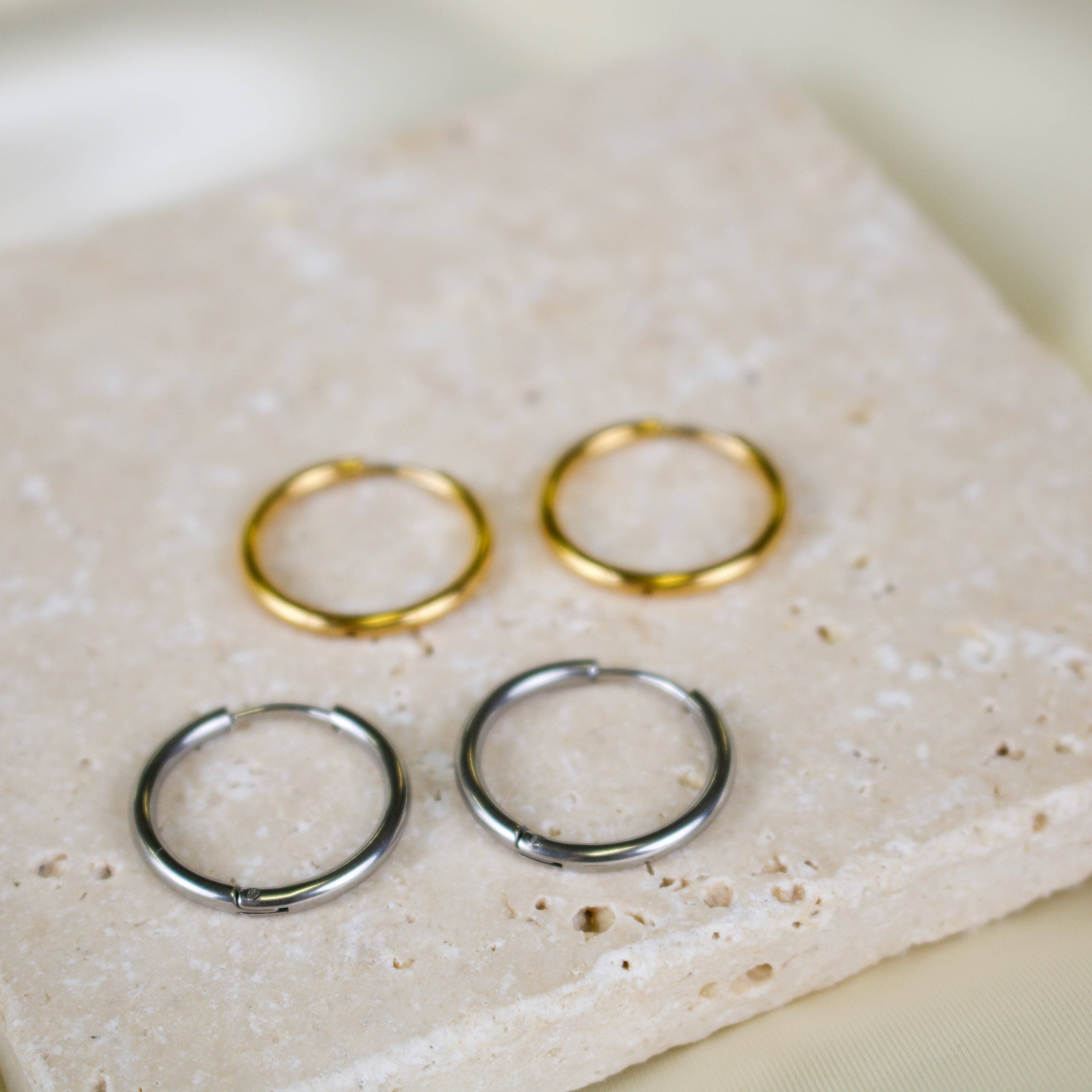 TISH jewelry - Wholesale Hoop Earrings - Sage // Simple Round Hoops2