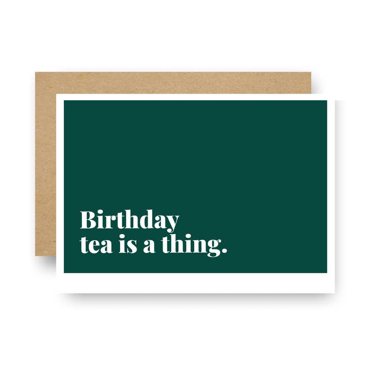 Birthday Tea is a Thing Enclosure Card for wholesale by Careerlog