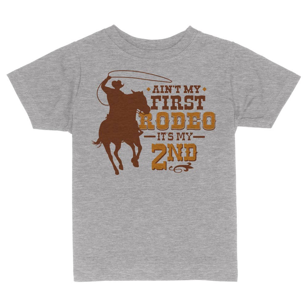 Itsy Bitsy Bella Co - Wholesale Screen Printed T-Shirt - Kids - Ain't My First Rodeo It's My Second Toddler and Youth Shirt2