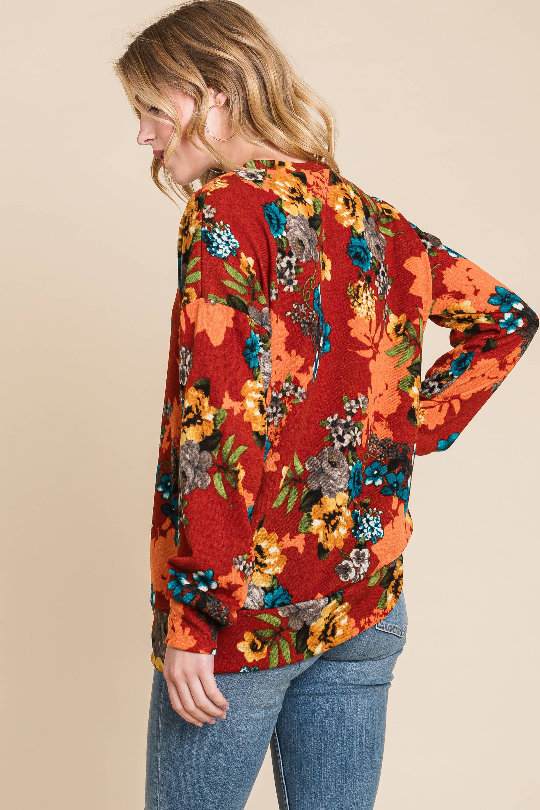 BOMBOM - Wholesale Knit Top - Women's - TL1941 FLORAL KNIT TOP8